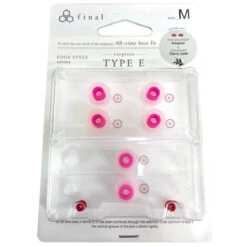 Final Audio Clear/Red Silicon Type E Tips Kit With Case And Nozzle Adapter -Audio Equipment Shop MpackageCLEAR