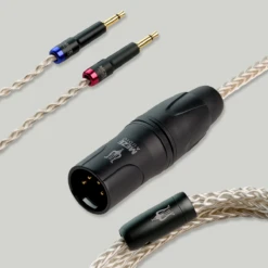 Meze Mono 3.5mm Silver-Plated PCUHD Premium Cable For Liric & 109 Pro -Audio Equipment Shop Silver XLR