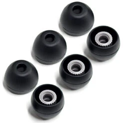 Final Audio Black Silicon Eartips For E Series -Audio Equipment Shop THREE leading image MEDIUM