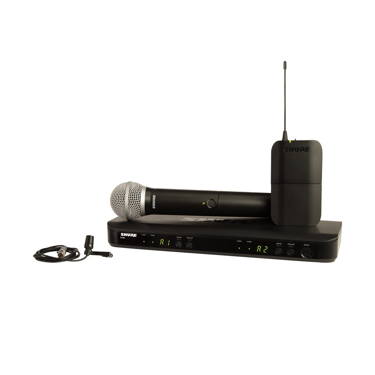 Shure BLX1288/CVL Wireless Combo System With PG58 Handheld And CVL Lavalier 1 Shure BLX1288/CVL Wireless Combo System With PG58 Handheld And CVL Lavalier