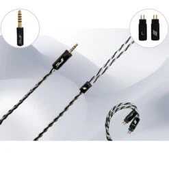 Effect Audio Grandioso Black In-Ear Headphone Cable -Audio Equipment Shop grandioso black 2pin 44