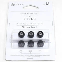 Final Audio Black Silicon Eartips For E Series -Audio Equipment Shop packaging MEDIUM