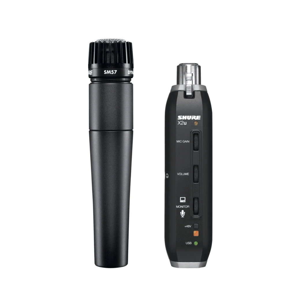 Shure SM57-X2U Microphone And XLR-to-USB Adapter Bundle 1 Shure SM57-X2U Microphone And XLR-to-USB Adapter Bundle